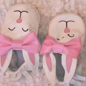 Leather bunny mocassins